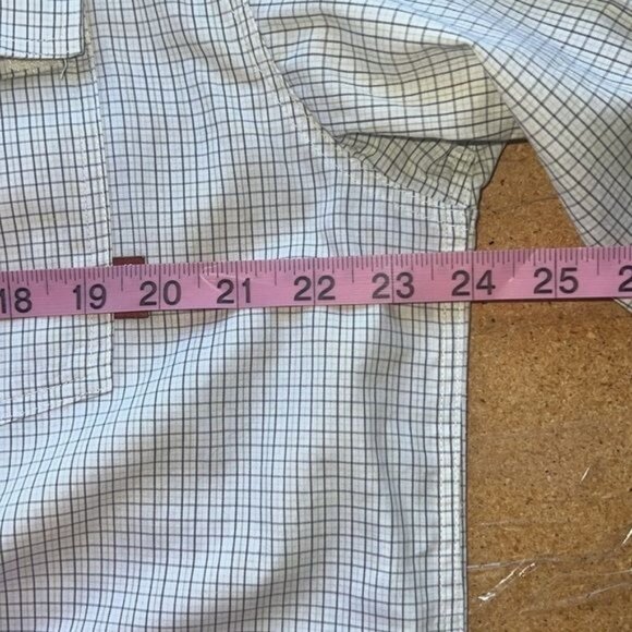 Simms Checkered Shirt 100% Cotton Colorado River Cattle Ranch Mens Size Large - Picture 7 of 13